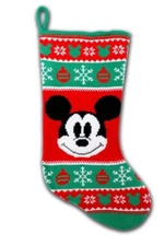 Disney 19” Mickey Mouse Knit  Christmas Stocking
