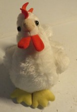 Plush White Chicken Aurora 5" Tall Stuffed Toy Farm Animal Chick Kids Toy