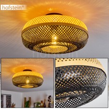 Retro Decken Lampe Boho Style Wohn Schlaf Ess Zimmer Leuchten Lichteffekt Bambus