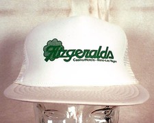 vtg 80s Fitzgerald's Las Vegas Reno Casino Hotels Snapback Trucker Hat Cap