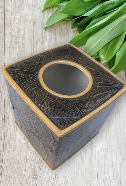 Palm Tree Tissue Box Holder Cover Bathroom Home Decor Square Kleenex Dispenser Home Garden Home Decor