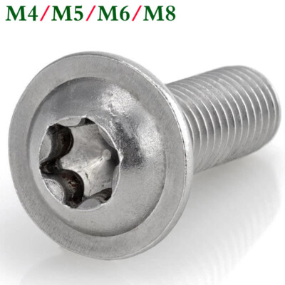 Linsenkopfschraube mit Flansch Bundschraube M4 M5 M6 M8 Torx TX Edelstahl A2 V2A