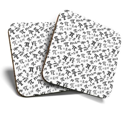2 x Coasters (BW) - Pi Symbol Pattern Maths Chemistry #36274 | eBay