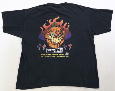Rare Vintage WCW NWO Halloween Havoc 1998 Pumpkin Snickers T Rare Vintage WCW NWO Halloween Havoc 1998 Pumpkin Snickers T