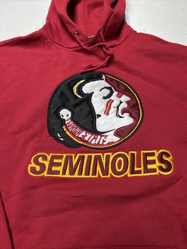 NWOTS Vintage 90s FSU Florida State Seminoles Nutmeg Hoodie USA Made Size XL - 第 3/10 張圖片