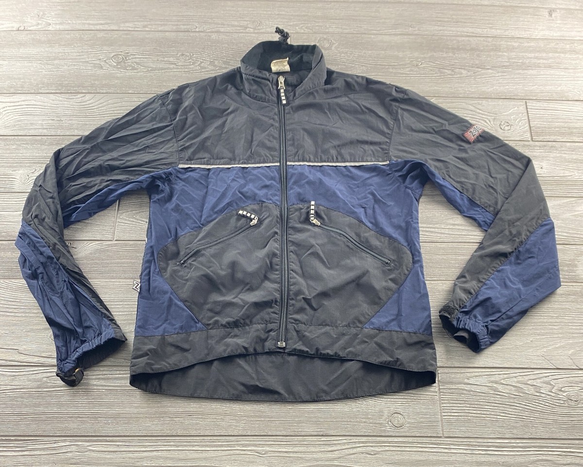 Zoic Windbreaker Light Jacket Men's Small S Black/Navy Full Zip