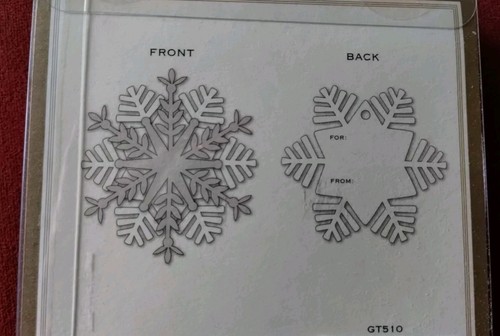 Anna Griffin FEIERTAGSGESCHENKANHÄNGER SCHNEEFLOCKE SILBER GLITZERND WEIHNACHTEN Vintage inspiriert NEU - Bild 2 von 2