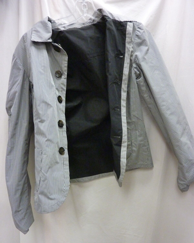 WEEKEND MAX MARA WOMEN'S REVERSIBLE BLACK WHITE LIGHT WEIGHT JACKET COAT SZ 8 - Picture 11 of 12