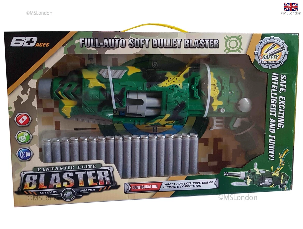 Army Blaster Soft Bullet Firing Gun Rapid Fire Toys 18 Soft