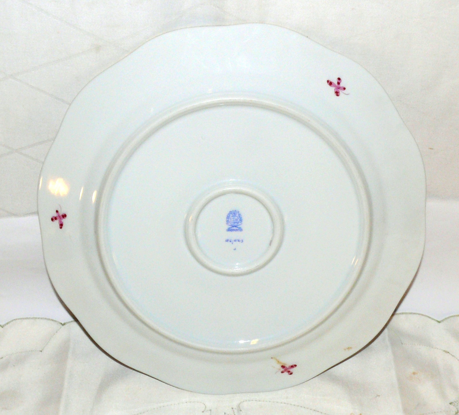 HEREND Waldstein Rose Rot KuchenPlatte Teller Groß 156/WR Gold 32,7cm 21/48 eBay