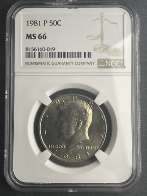 1981 P KENNEDY HALF DOLLAR NGC MS 66 | eBay