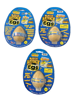 Lot of 3 NEW Funtastic Magic Hatchin Grow Eggs - Sealed