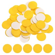 100 Pcs Adhesive Felt Circles, 1" Round Non-Woven Felt Stickers, Yellow