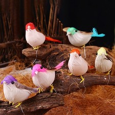 24 Pcs for MINI Artificial Foam Feather Birds DIY Crafts Ornament Home Garden