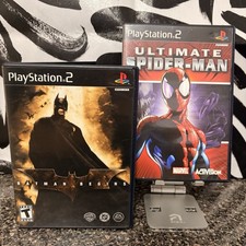 NOT WORKING Game Lot PS2 Batman Begins & Ultimate Spiderman CIB Batman NO MANUAL