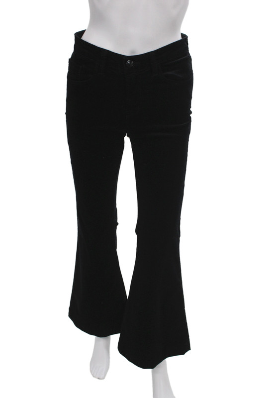 J Brand Womens Black Button Fly Pants Size 26
