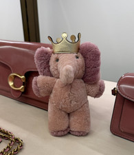 Coach Pink Elephant Ellie crown Bag Charm New Valentines Rare Expedited