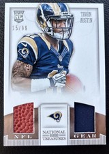 2013 Panini National Treasures - Rookie Nfl Gear Materials Tavon Austin #35 Quad