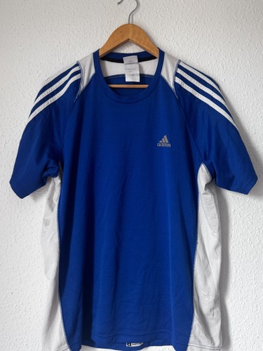 Vintage Adidas Response Blue & White Running Shirt - Mens XL - Made In