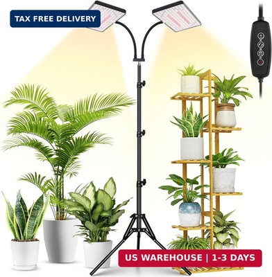 LBW Latest Grow Light for Indoor Plants, 428 LED Dual-Head Full Spectrum Standin