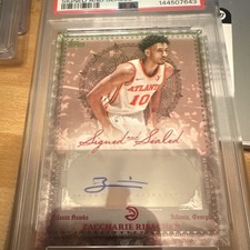 Topps 2025-26 Signed and Sealed Zaccharie Risacher Auto PSA 9 Hawks BSI-ZR