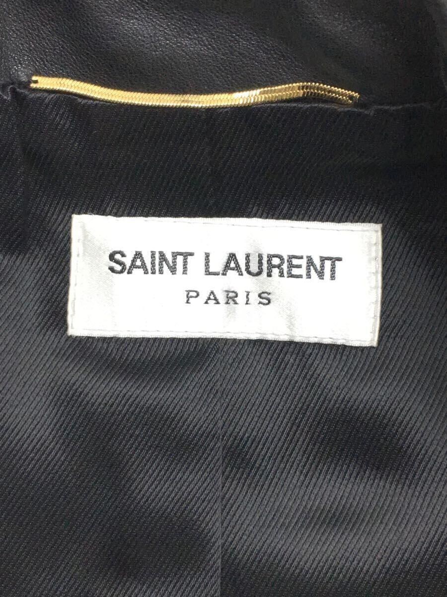 Giacca pilota SAINT LAURENT doppia pelle BLK moto borchiata usata