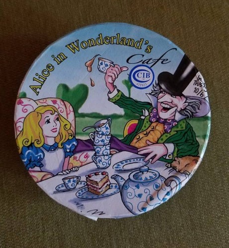 Alice im Wunderland 4 Keramik Untersetzer Set Paul Cardew Neuwertig
