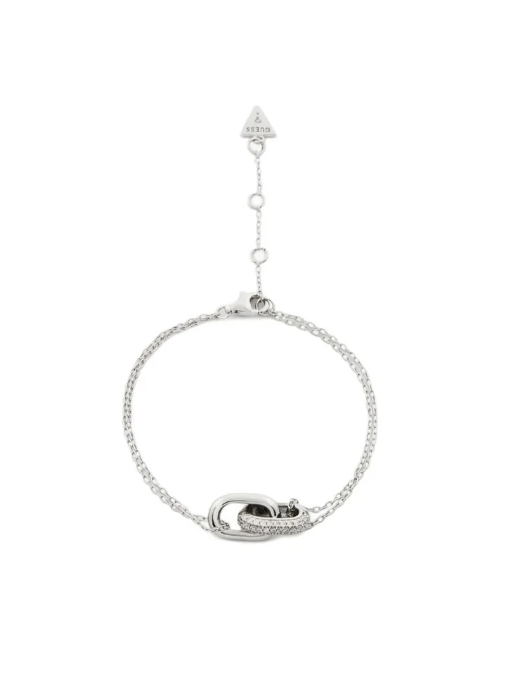 Bracciale donna GUESS argento 925 con elementi ovali JSBB04 551JW - Immagine 3 di 4