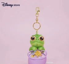 Disney Store Authentic 2025 Rapunzel Pascal Small Plush Flower Keychain