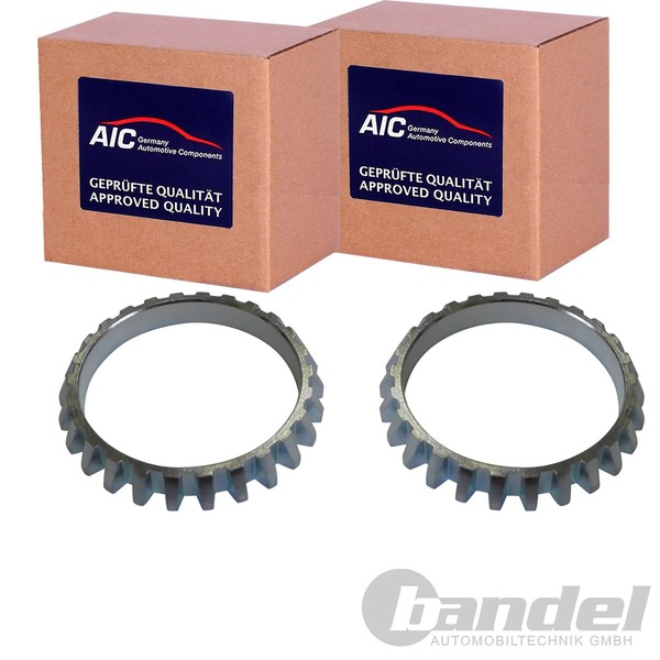 2X AIC ABS-SENSORRINGE Hinten Beidseitig Passend FÜR Dacia Logan Renault Clio-image