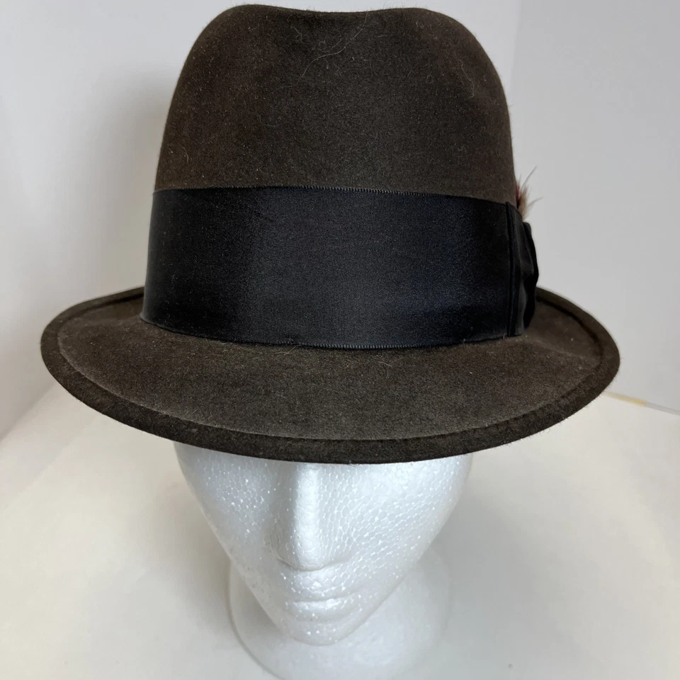 Sombrero de Colección Stetson Fedora Para Hombre Marrón 3X Castor Toronado Talla 7 1/8 Plumas Foto 2 de 4
