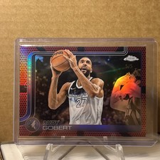 2025-26 Topps Chrome - Rudy Gobert #165 Basketball Refractor Red 5/5 SSP TWolves