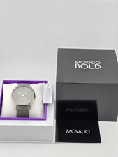 Movado Bold Men's Gray Dial Stainless Steel Quartz Watch - 3600599 ($695 MSRP)