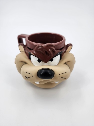 Vintage TAZMANIAN DEVIL 1992 Mug Looney Tunes HARD Plastic Coffee Cup TAZ