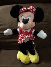 Vintage Disneyland Walt Disney World Minnie Mouse Plush Red Polka Dot Dress