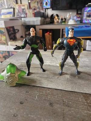 SUPERMAN & LEX LUTHER Animated Series Figures - 1996 Kenner 5in Figures