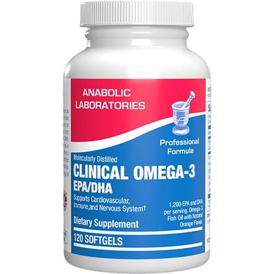 Clinical Omega 3 Fish Oil Supplement with EPA and DHA - 120 Orange Flavored S...