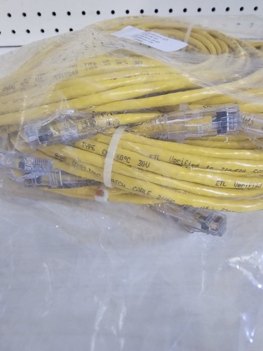 Menge fünf (5) Ethernet Patchkabel 40' gelb - Bild 3 von 5