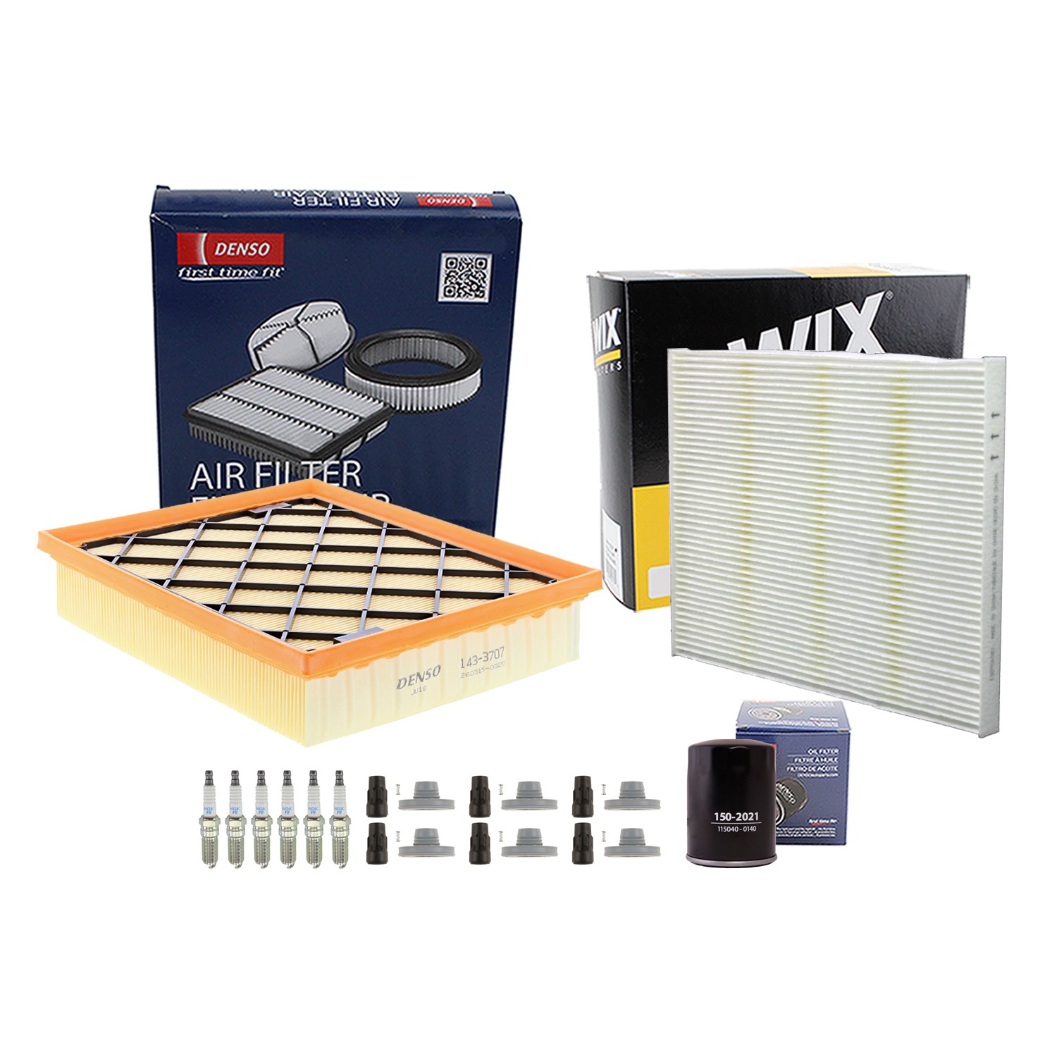 Denso Tune Up Kit NGK 6 Spark Plugs  Boots Kit for Edge 3.5L MKZ 3.7L V6 Gas