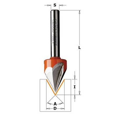 CMT Orange Tools LP Carbide Tipped Router Bits 2-1/4'' L x 1/2'' Dia.