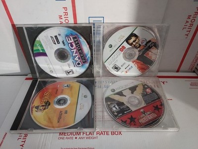 Lot Of 4 Loose Xbox 360 Games Nascar Dance Paradise Cabelas Don King - #136