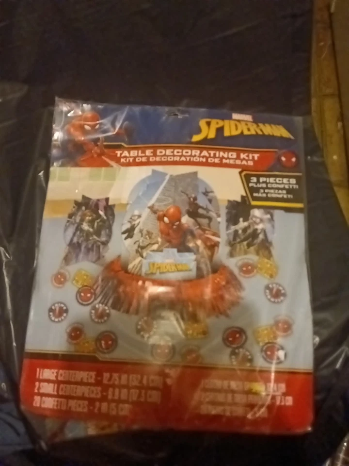 Spider-Man Palmeado Maravilla Marvel Superhéroe Cumpleaños Fiesta Mesa Decoración Kit Foto 2 de 4