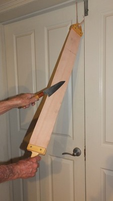 KANGAROO LEATHER HANGING STROP TAIL one side SKIN 2nd side 850mm X 100 Giganteus