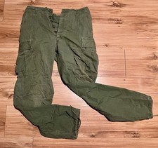 Vintage 1967 US Army OG-107 Rip Stop Poplin Cargo Pants Adult Medium Long 3rd Ed
