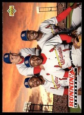 Geronimo Pena  Ray Lankford  Ozzie Smith  Bernard Gilkey 1993 UD #482 Cardinals