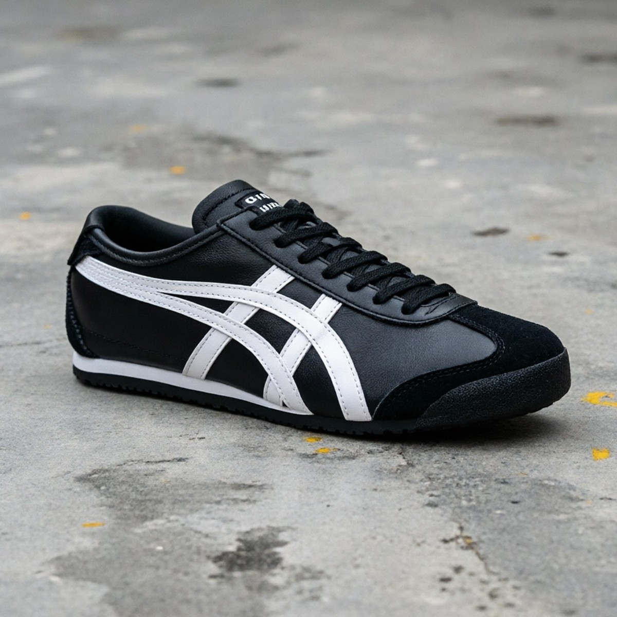 Men's US7-11 Onitsuka Tiger Mexico 66 'Black White' Classic Casual