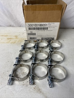 Ideal-Tridon 30010 Stainless 3/4'' T-Bolt Hose Clamp 44.5 To 50.8 mm Range 9 Pack