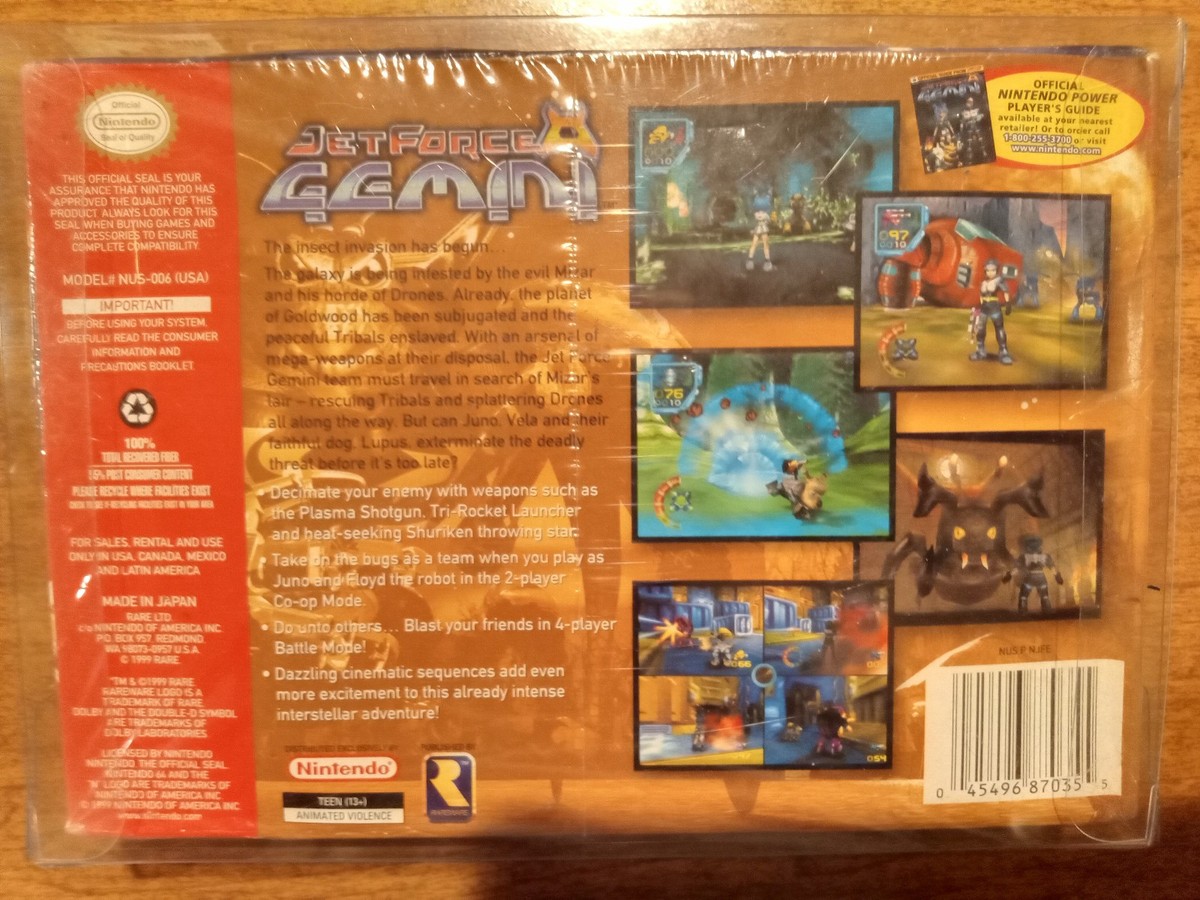 Brand New Sealed Jet Force Gemini - Nintendo 64 (N64) Rare 1999 | eBay