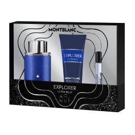 MontBlanc Men's Explorer Ultra Blue Gift Set Fragrances 3386460148047