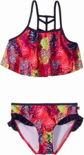 Appaman Kids Baby Girl's Hermosa Bikini Set Neon Pineapples Size 6 -